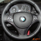 Carbon Fibre Steering Wheel Cover Interior Trim for BMW 3 Series E90 E91 E92 E93 - Mars Performance